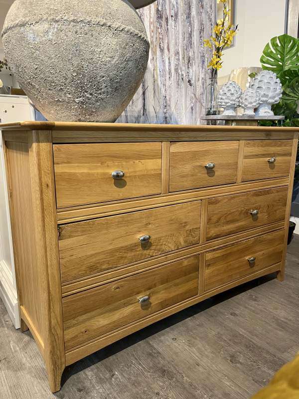 Lagan Wide Chest of Drawers Oak