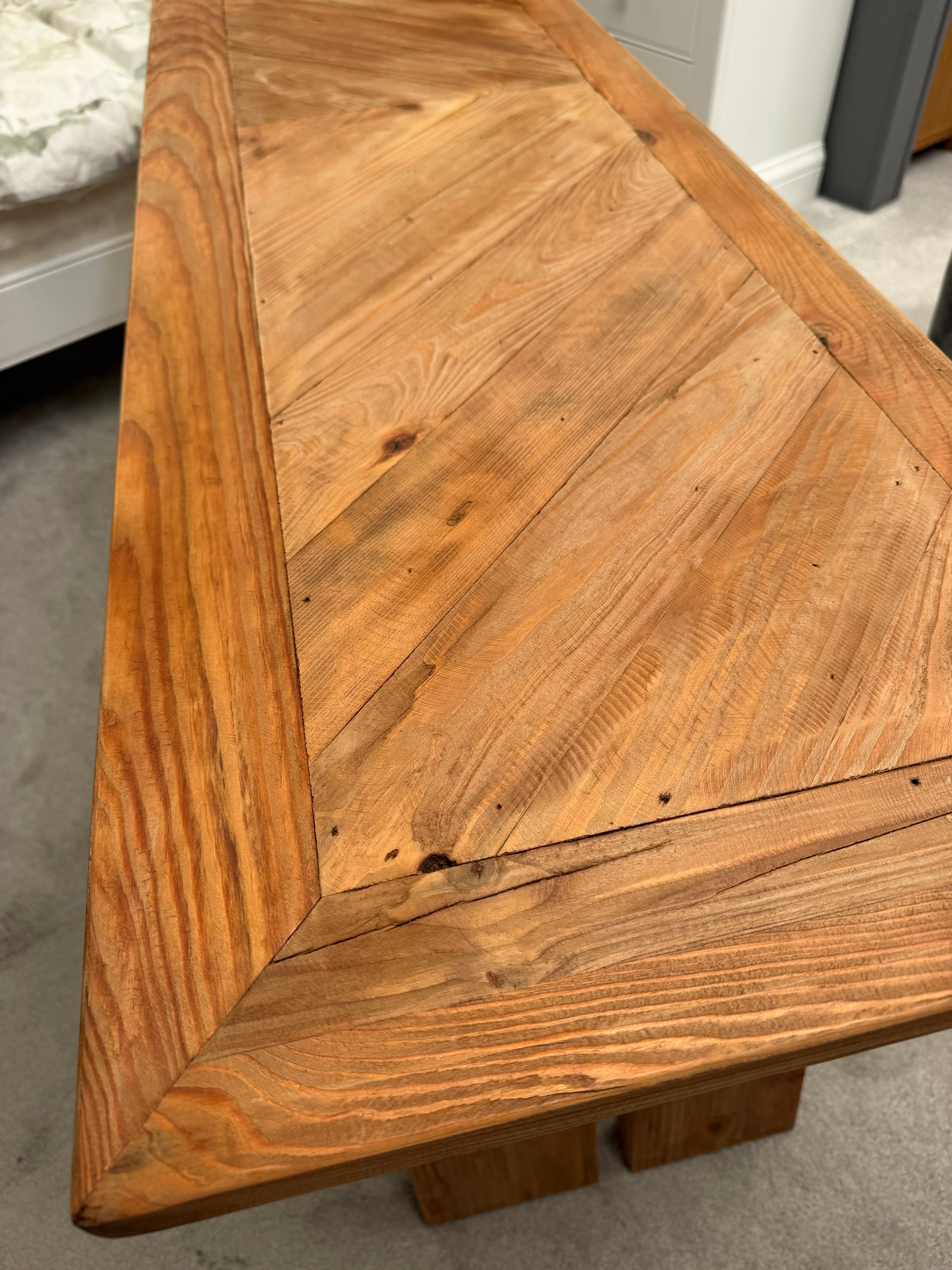 Barnwood Console Table with Shelf