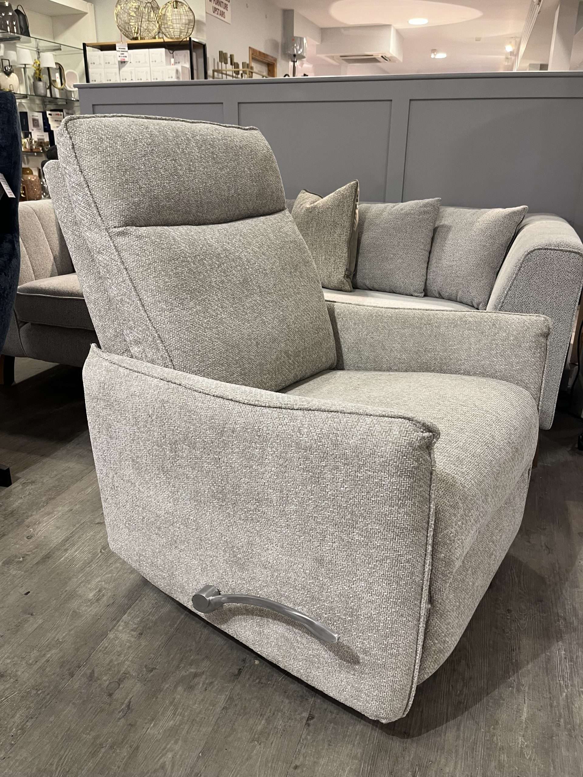 Lyco Swivel Rocker Recliner Chair Beige