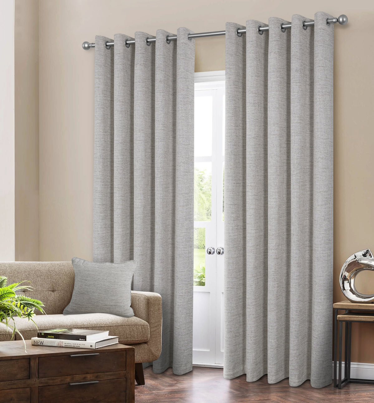 Kendal Lined Curtains | Natural