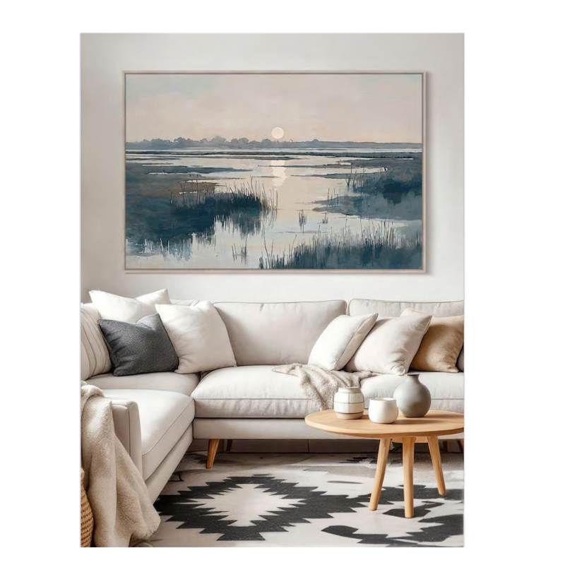 Blue Sunset Framed Art