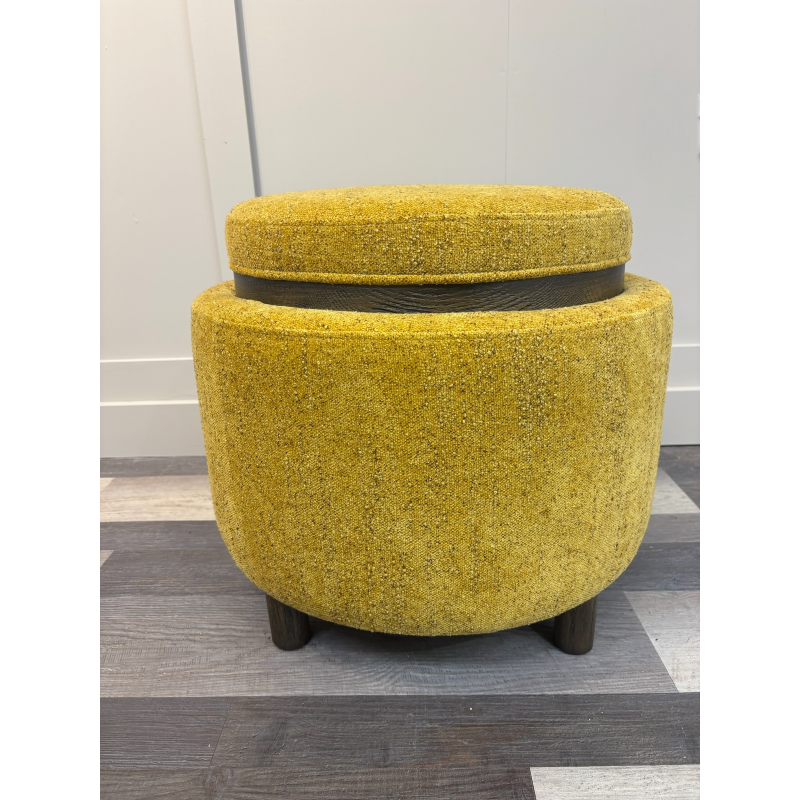 Round Storage Stool Ochre