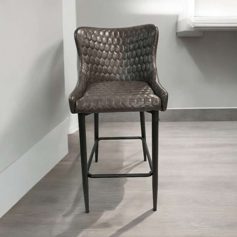 Ottawa Bar Stool Grey PU