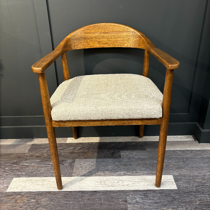 Smoked Dining Chair Fabric Seat