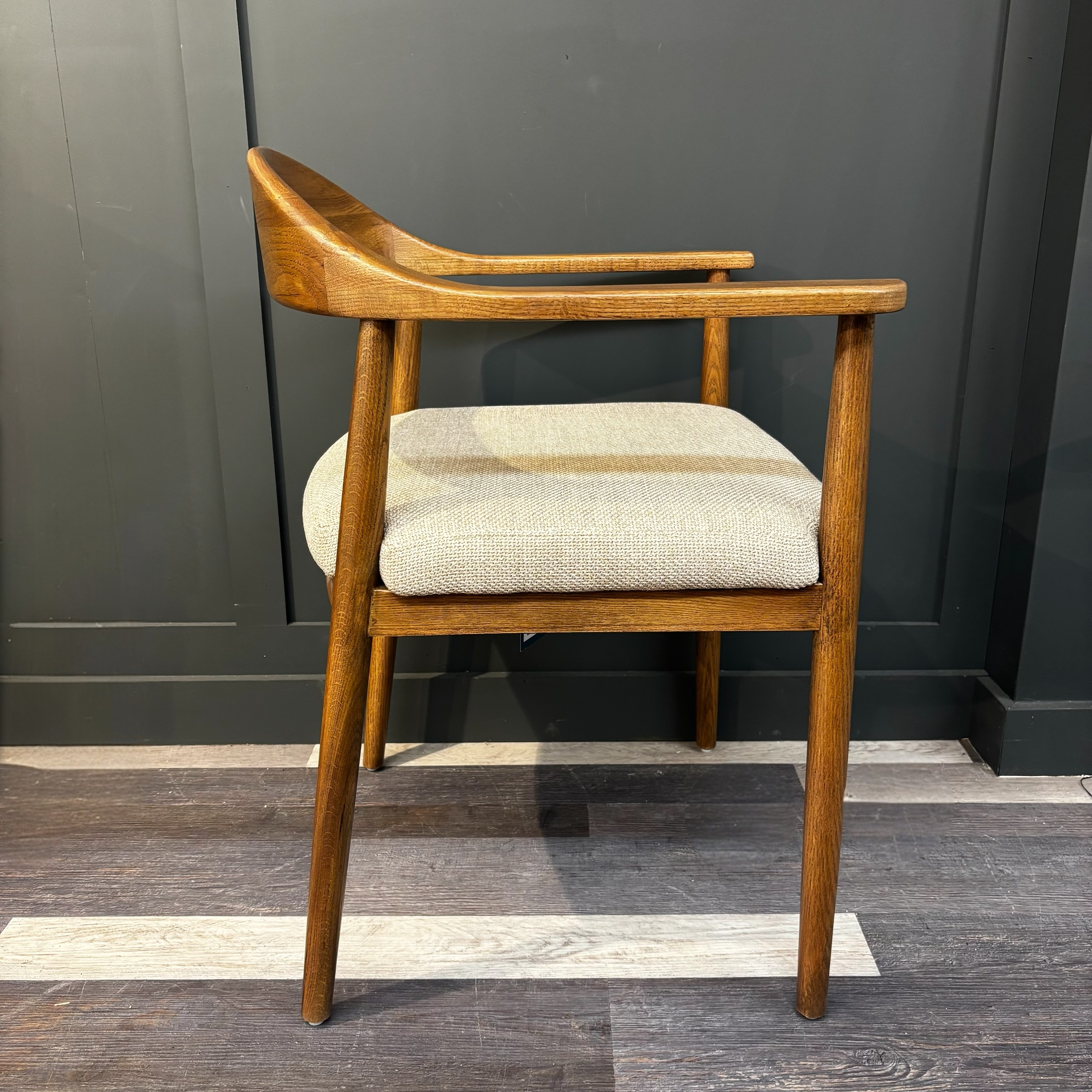 Smoked Dining Chair Fabric Seat