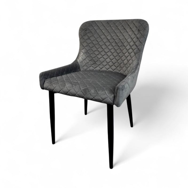 Ottawa Dining Chair Grey Velvet