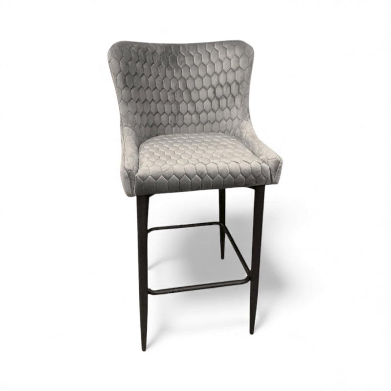 Ottawa Counter Stool Grey Velvet