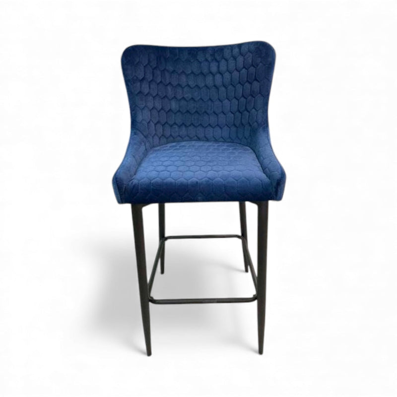 Ottawa Bar Stool Navy Velvet