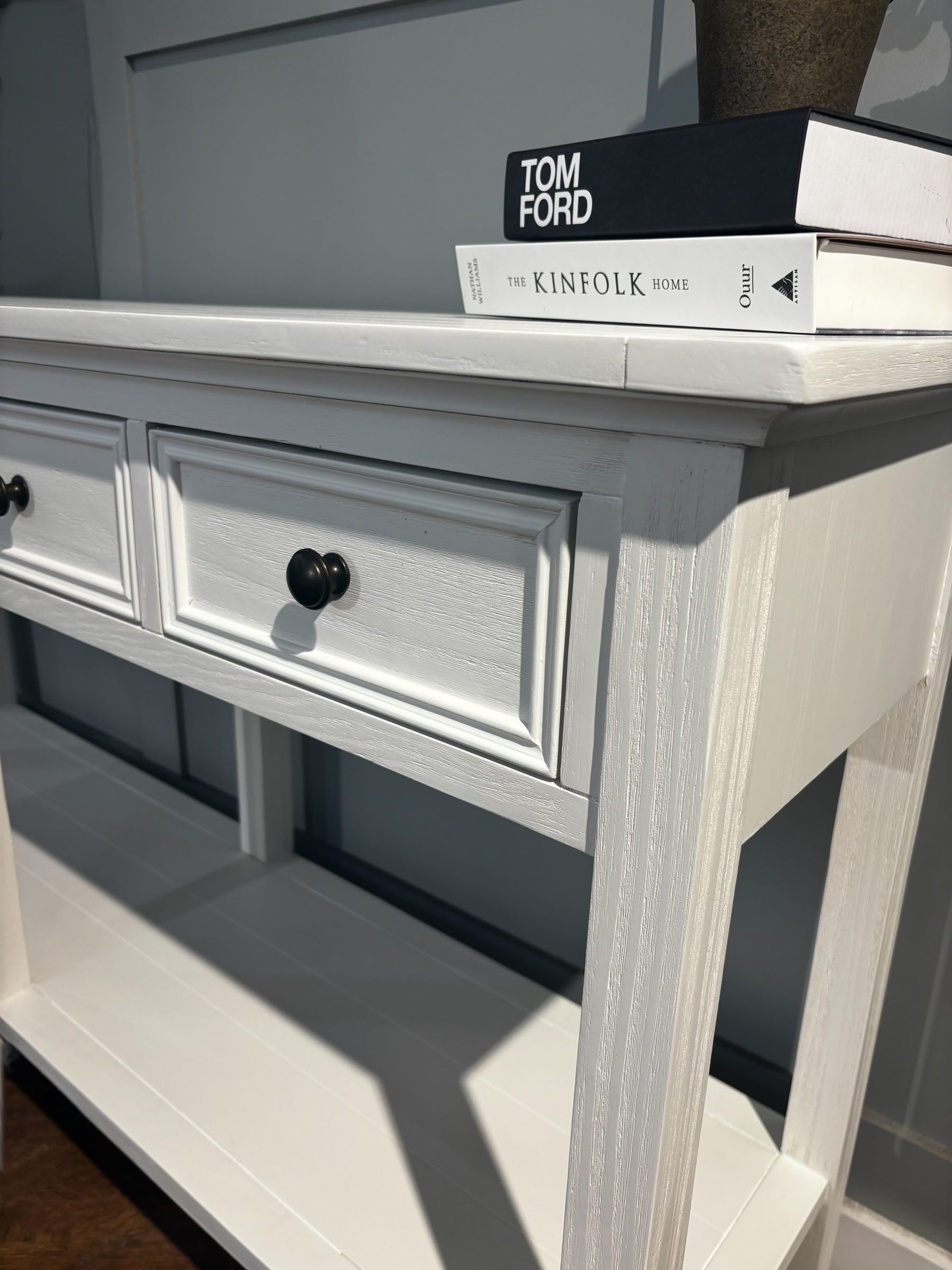 Turin 4 Drawer Console Table White