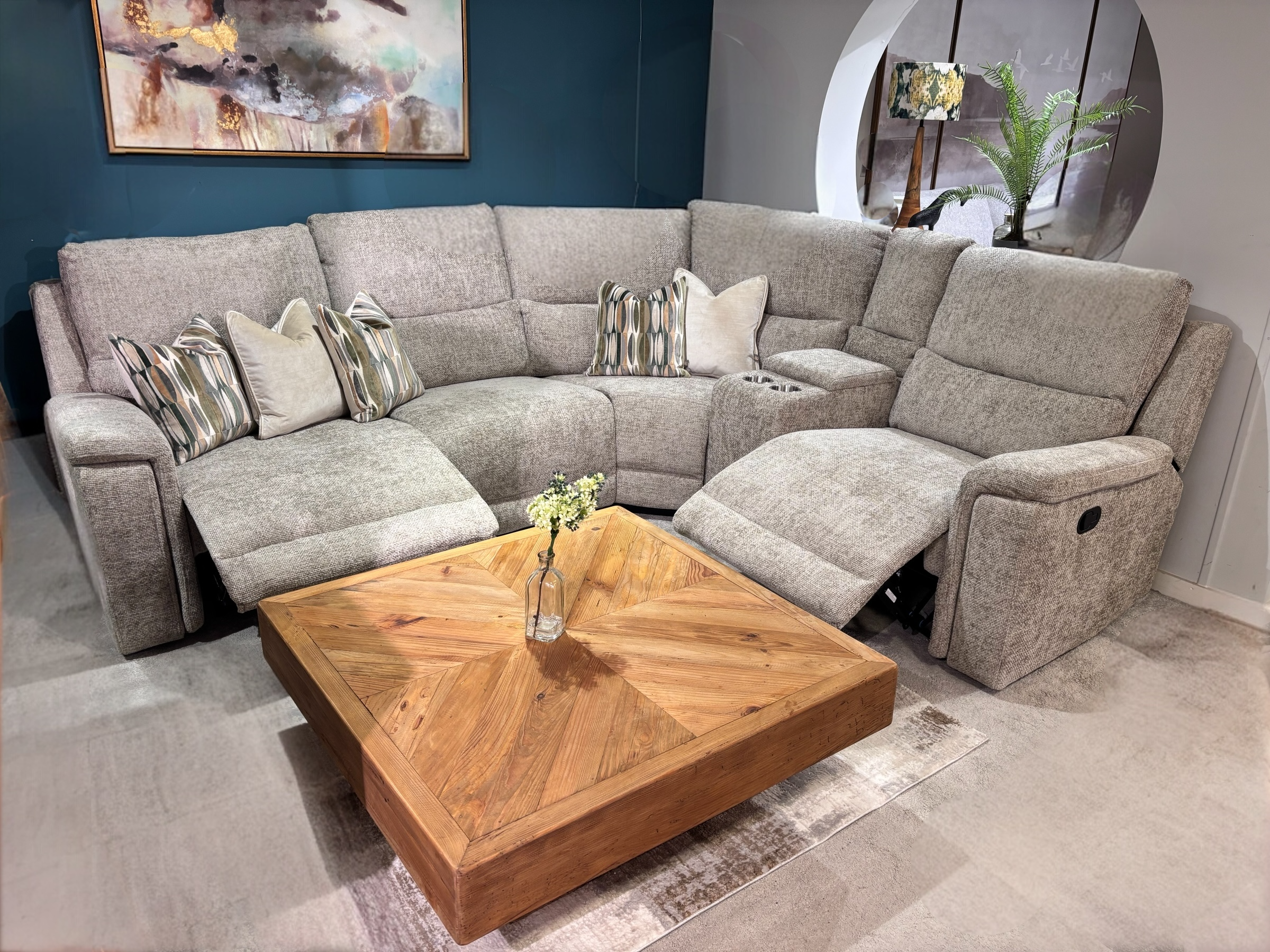 Alba 5 Piece Recliner Corner Sofa