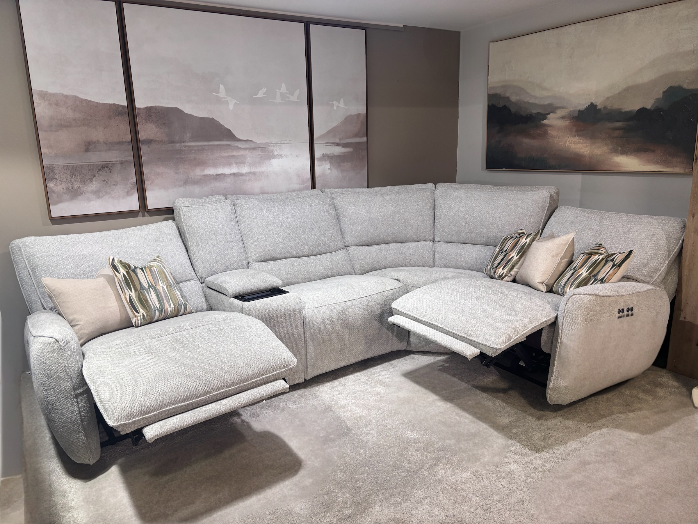 Zenity 5 Piece Electric Recliner Corner Sofa