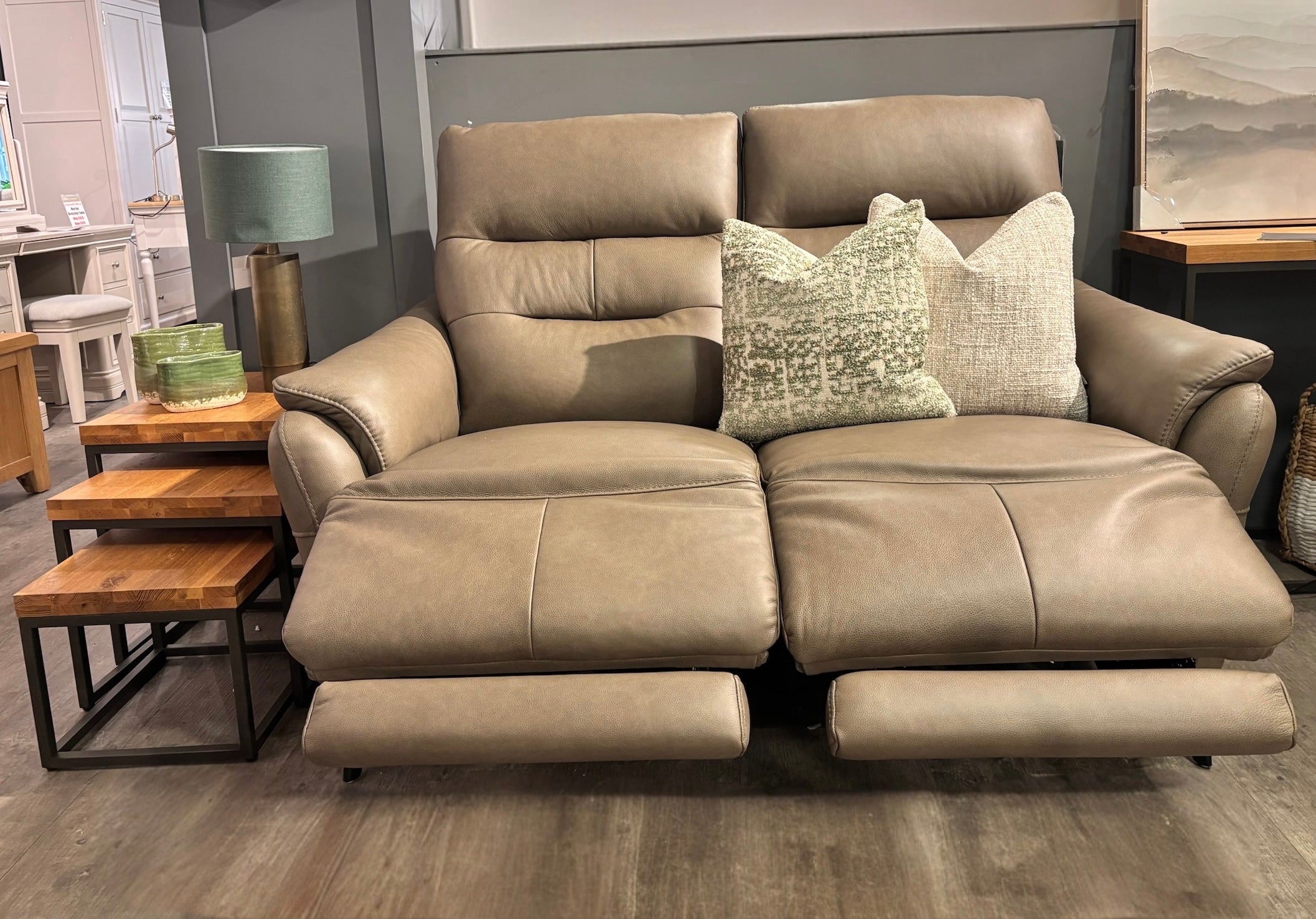 Mono 2 Seater Leather Recliner Sofa by Violino