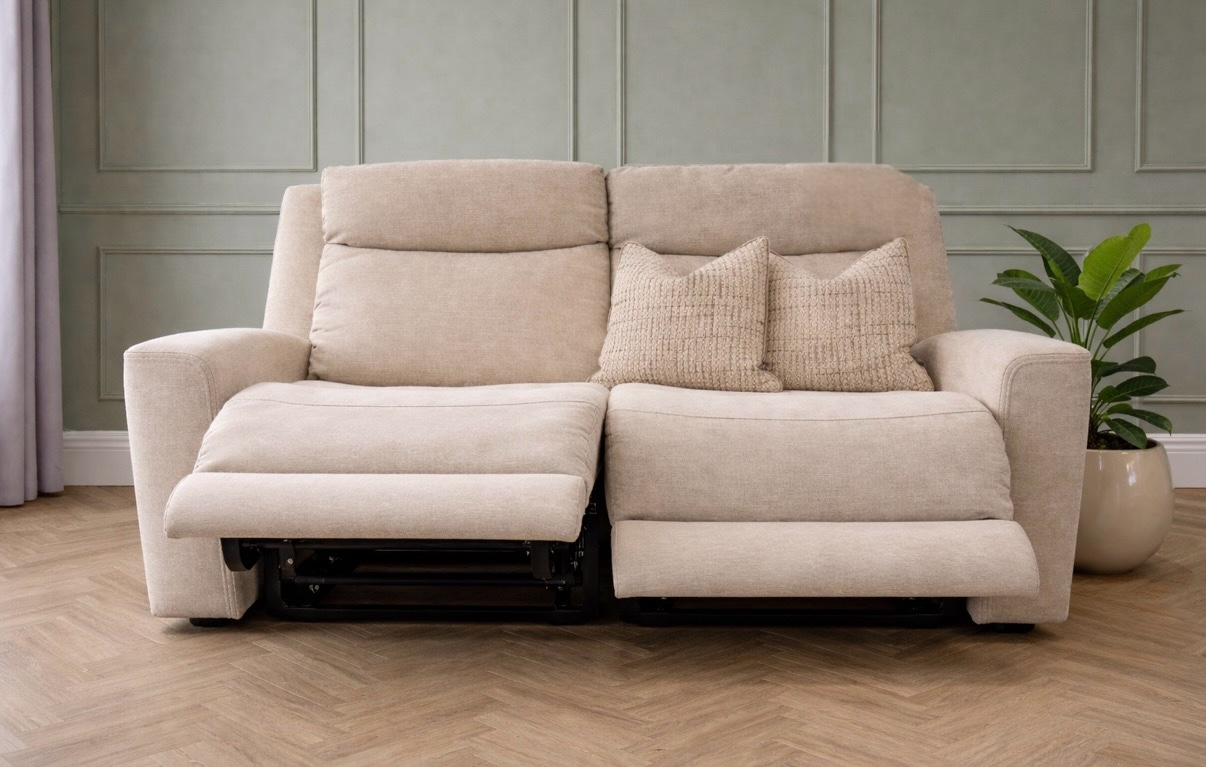 Cousins Electric Recliner 3 Seater Sofa Beige