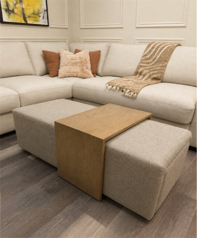 Pioneer Footstool with Drawers & Moveable Tray