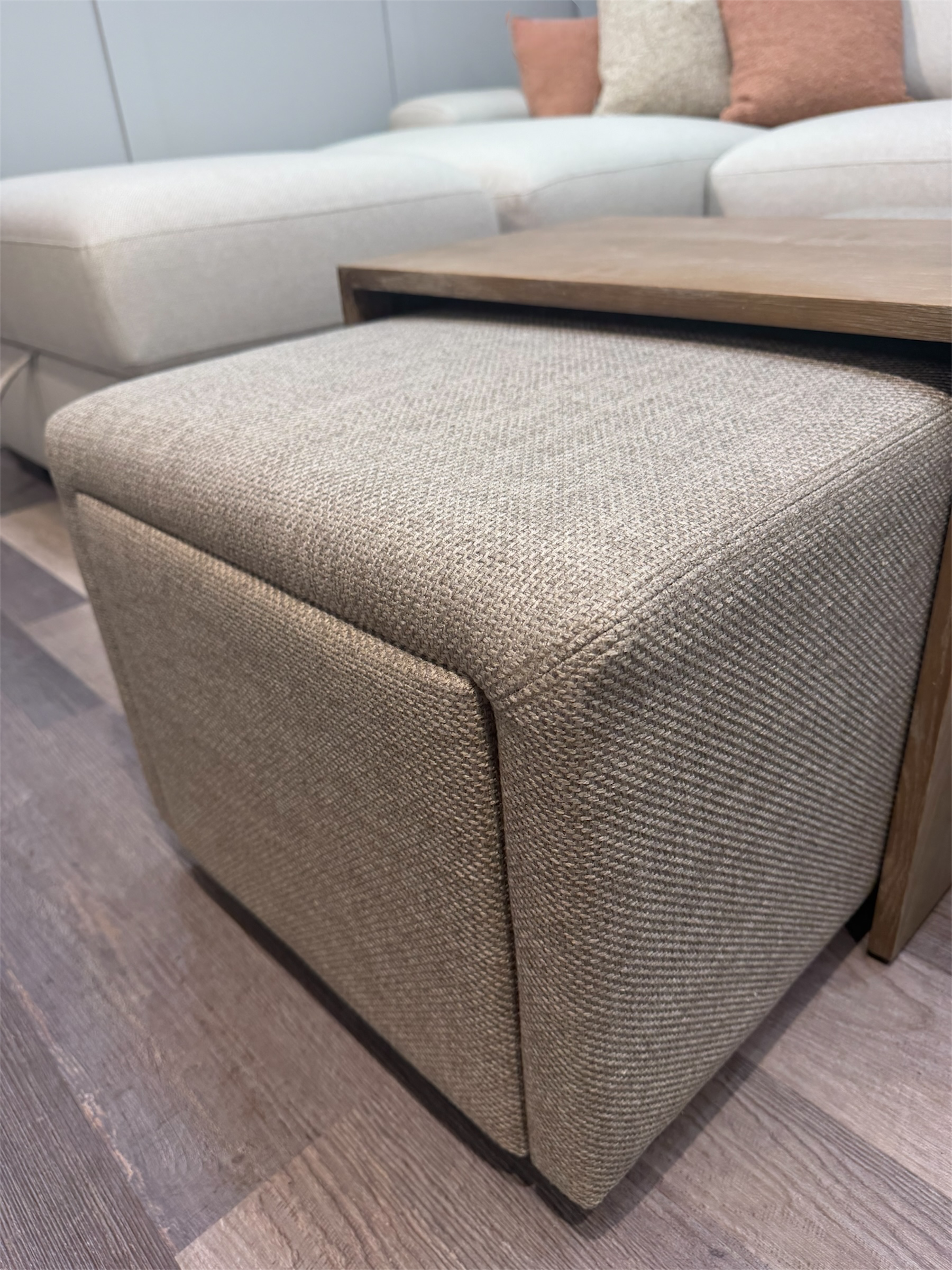 Pioneer Footstool with Drawers & Moveable Tray