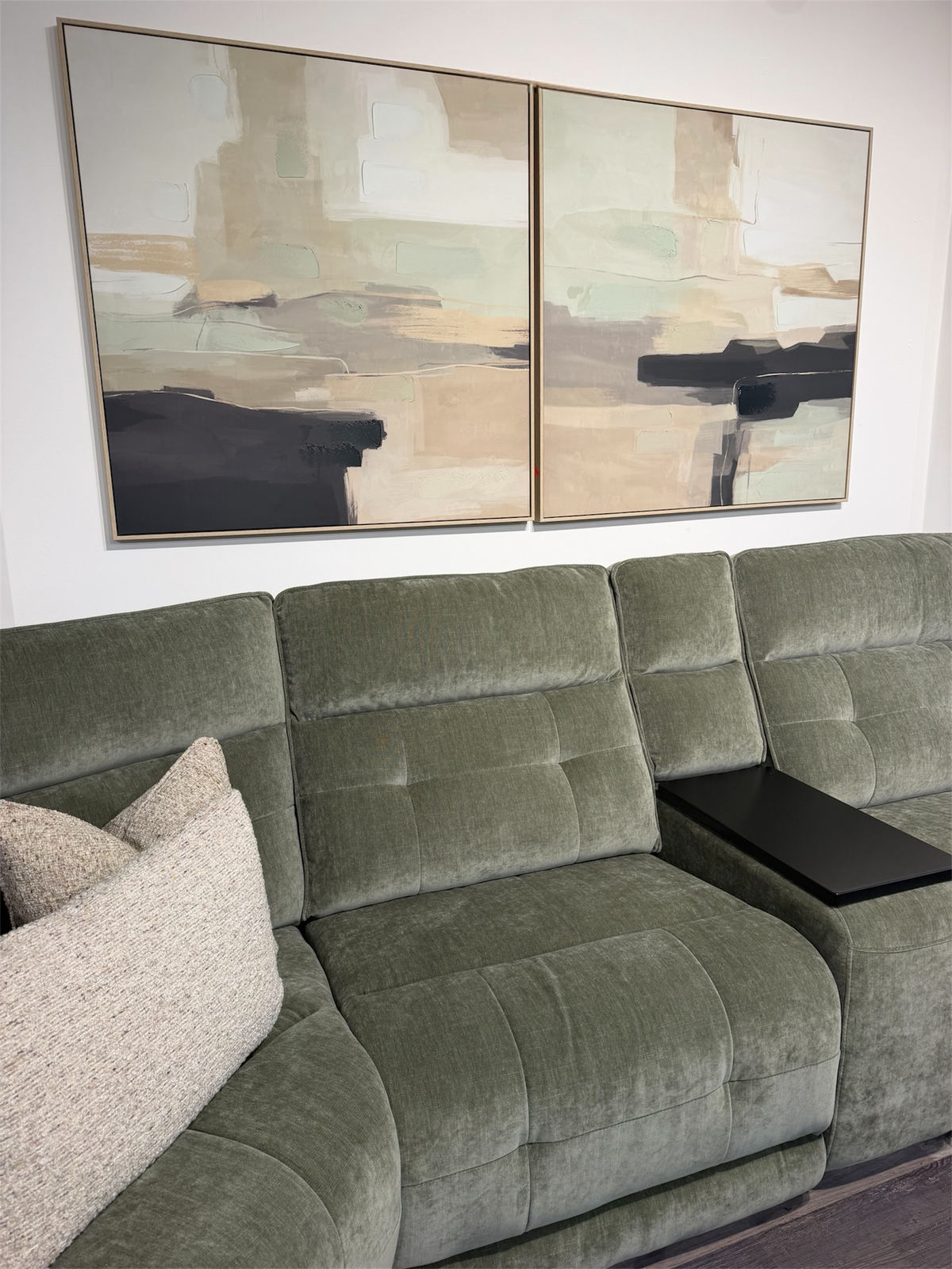 Ashbrook 5 Piece Corner Electric Sofa Sage