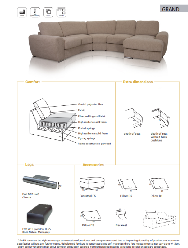 Grand Corner Sofa by Grafu Baldai