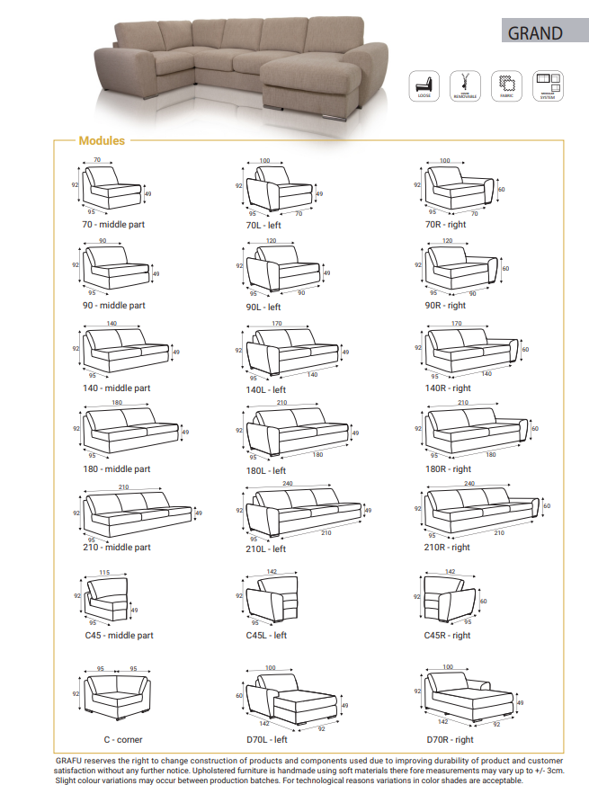 Grand Corner Sofa by Grafu Baldai