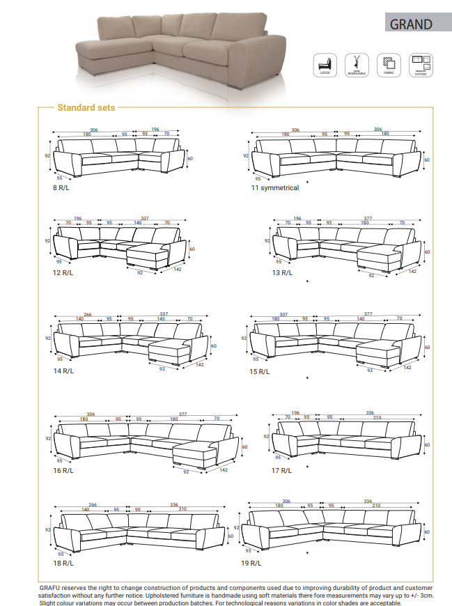 Grand Corner Sofa by Grafu Baldai