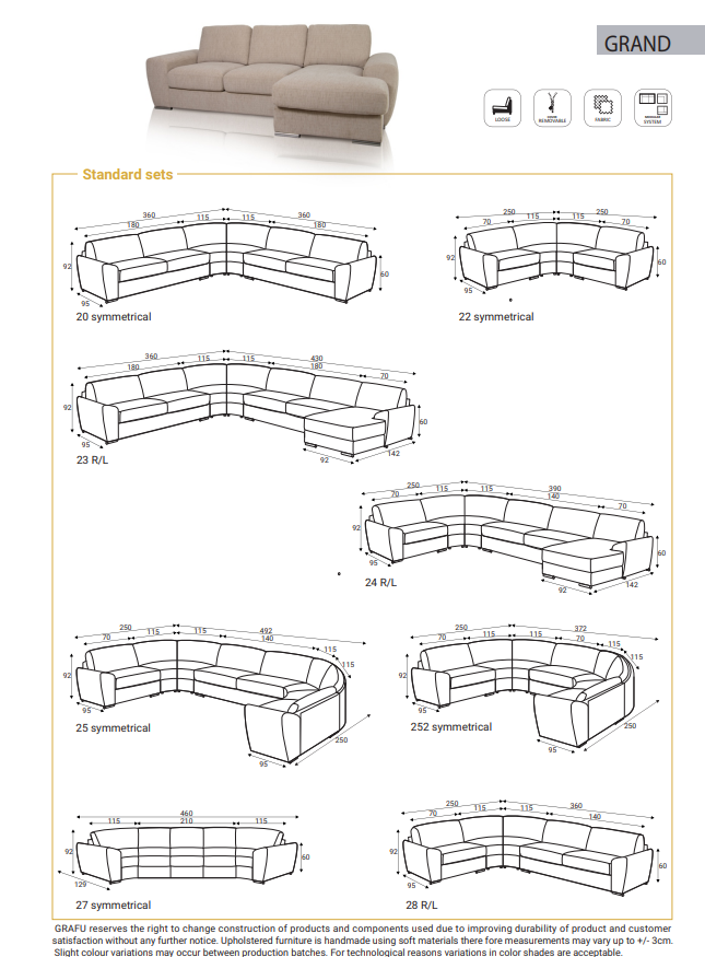 Grand Corner Sofa by Grafu Baldai