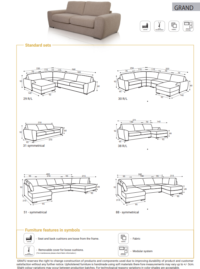 Grand Corner Sofa by Grafu Baldai