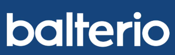 Balterio logo on a blue background