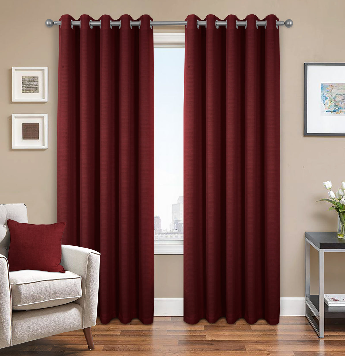 Shady Eyelet Black Out Curtains | Russet