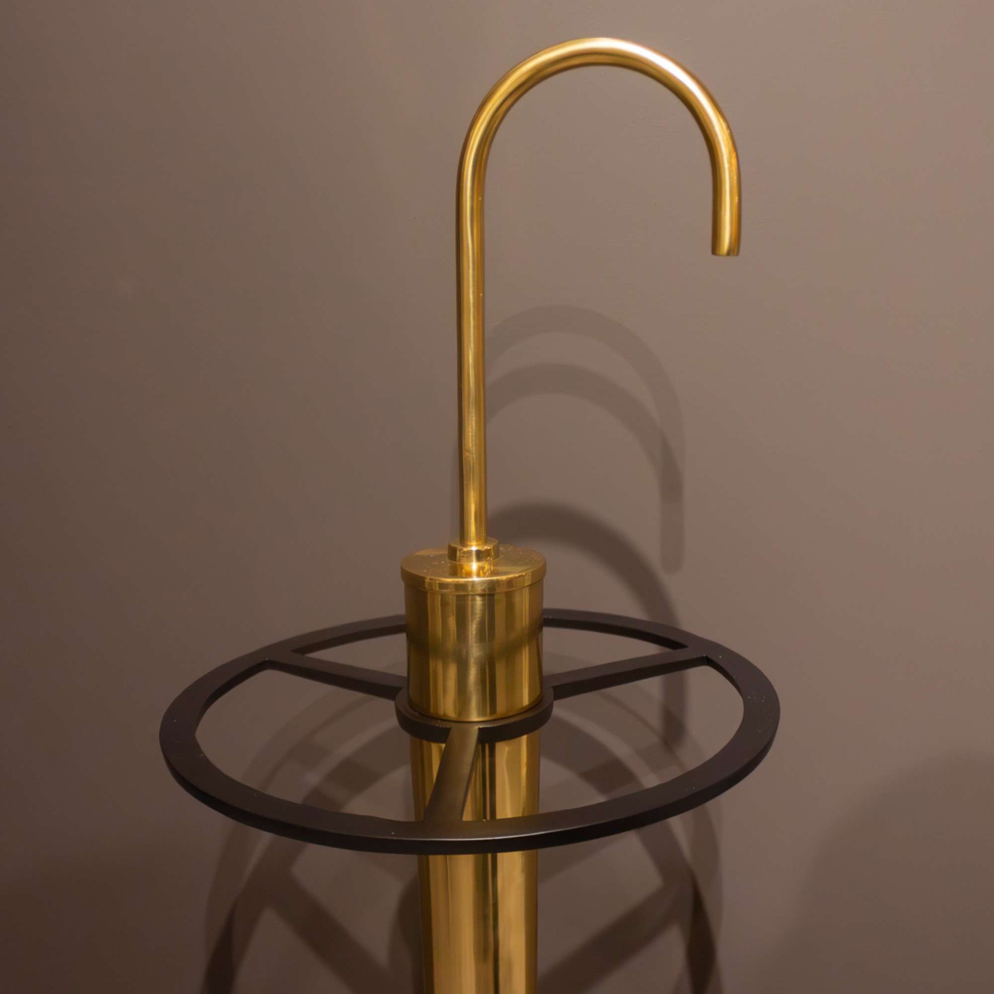 Anya Umbrella Stand 93cm Antique Brass/Black