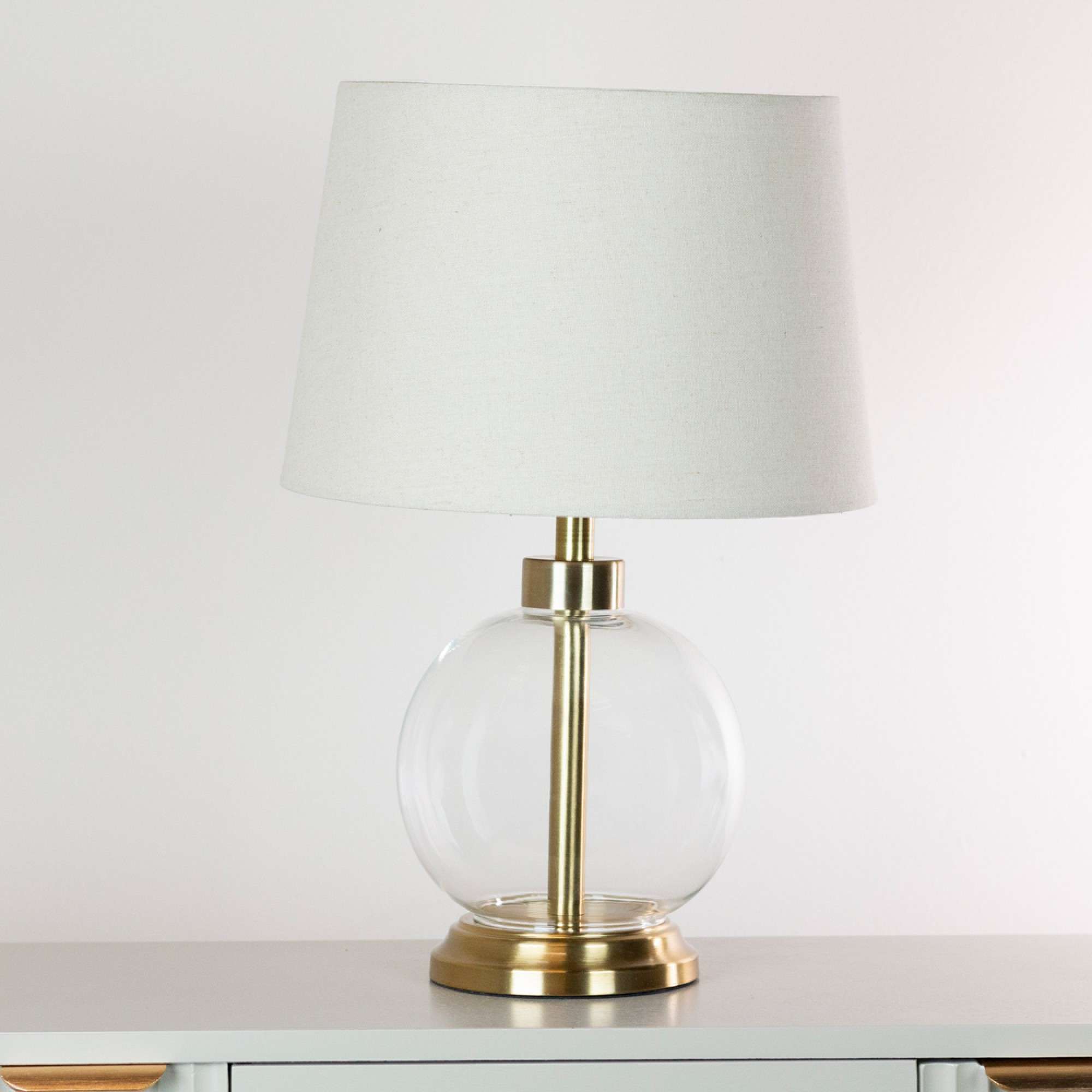 Bella Glass Lamp Gold 45cm