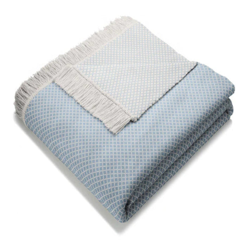 BIEDERLACK Textured 2 sided Blanket Blue 140x180cm