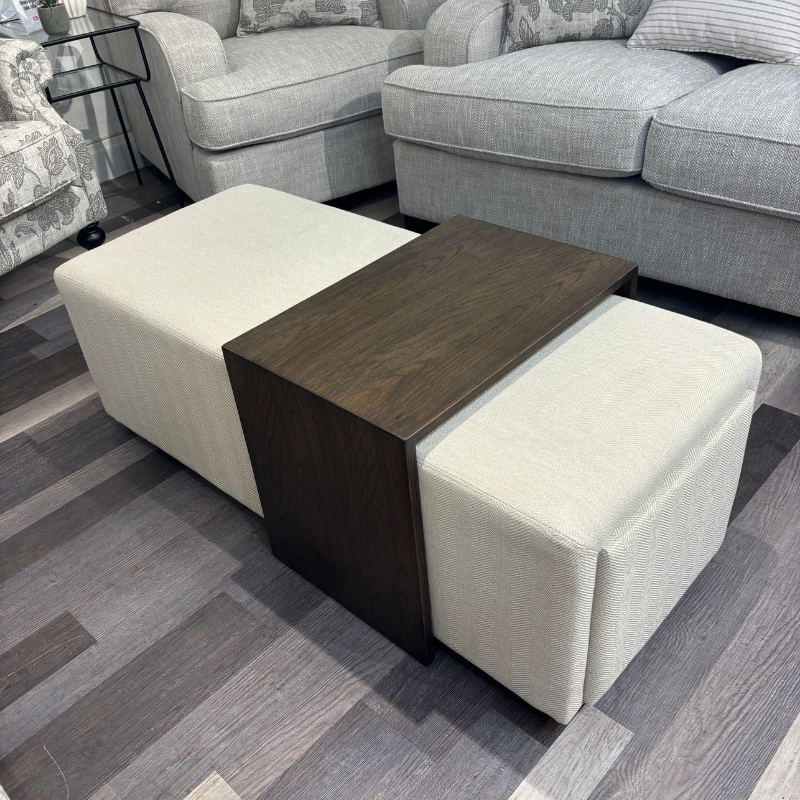 Pioneer Footstool with Drawers & Moveable Tray