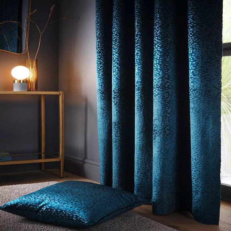 Studio G Vienna Peacock Eyelet Curtains 90x90cm