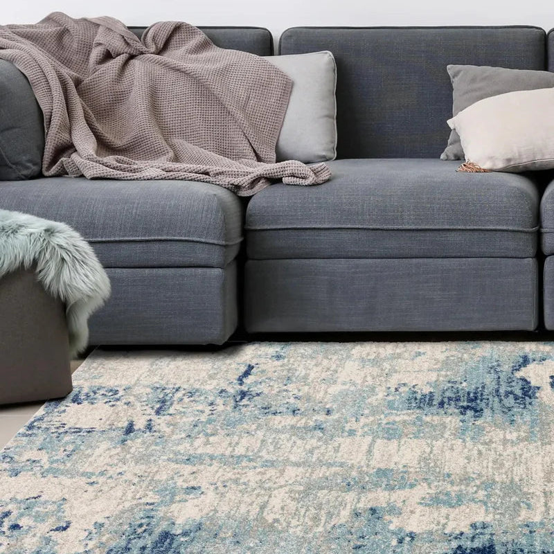 Nova Abstract Blue Rug NV32 by Asiatic