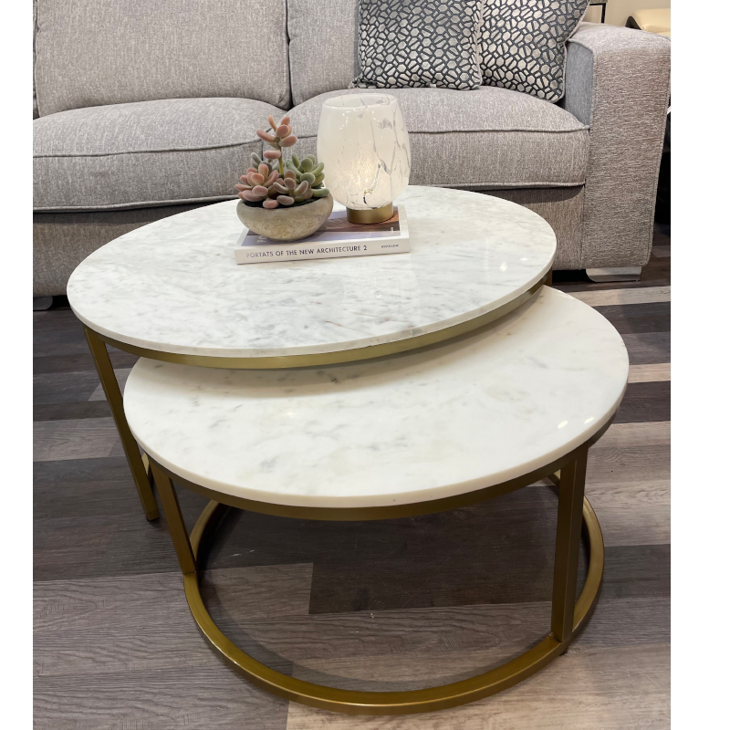 Pickfort Marble Top Set of 2 Coffee Tables