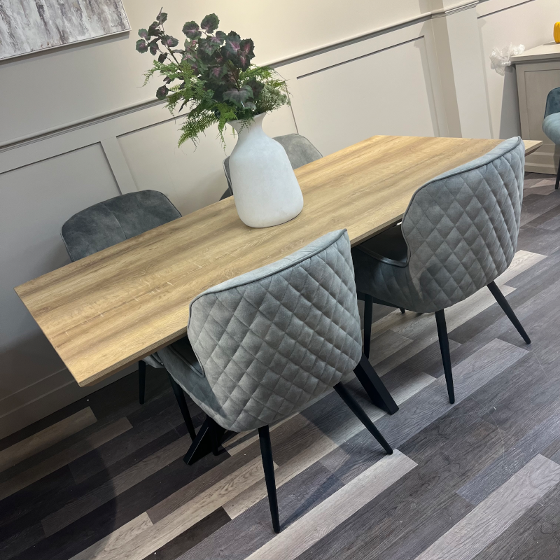 Premier Dining Table Oak Fixed 1.8mtr