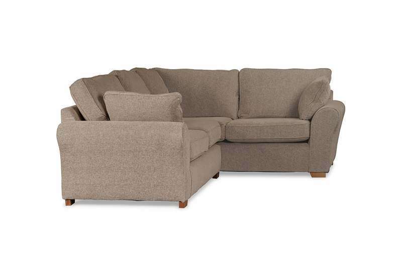 Regent Beige Fabric Left Corner Sofa