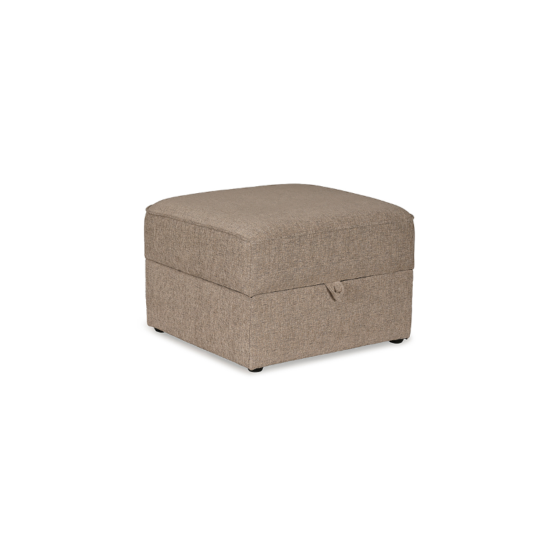 Regent Beige Fabric Storage Stool
