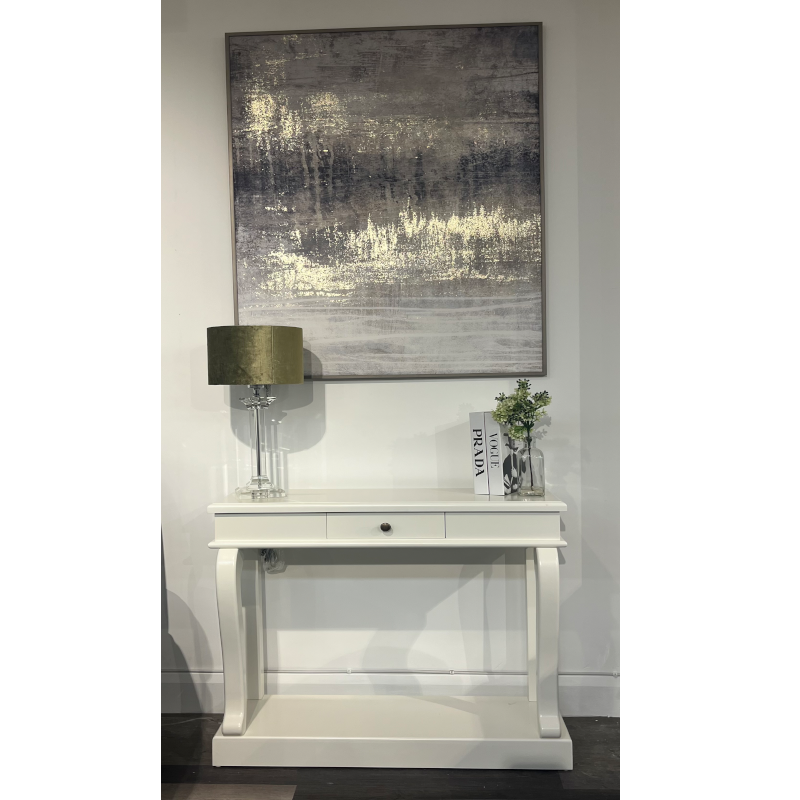 Scroll Ivory Console Table