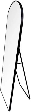 Modena Floor Standing Mirror Black 160cm