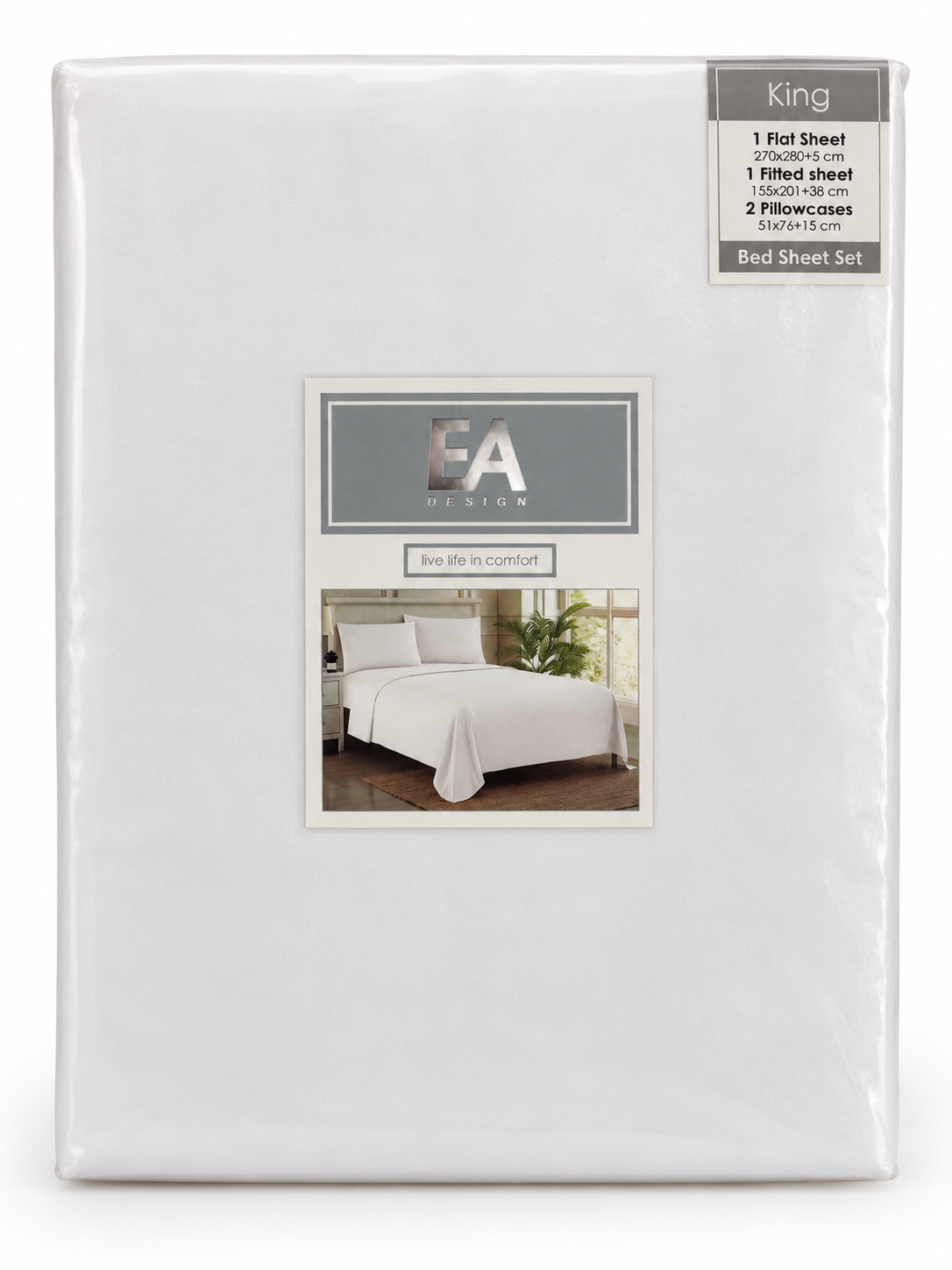 White Duvet Set by EA Design | King