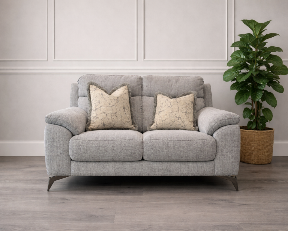 Lyon Grey 2 Seater Static Sofa