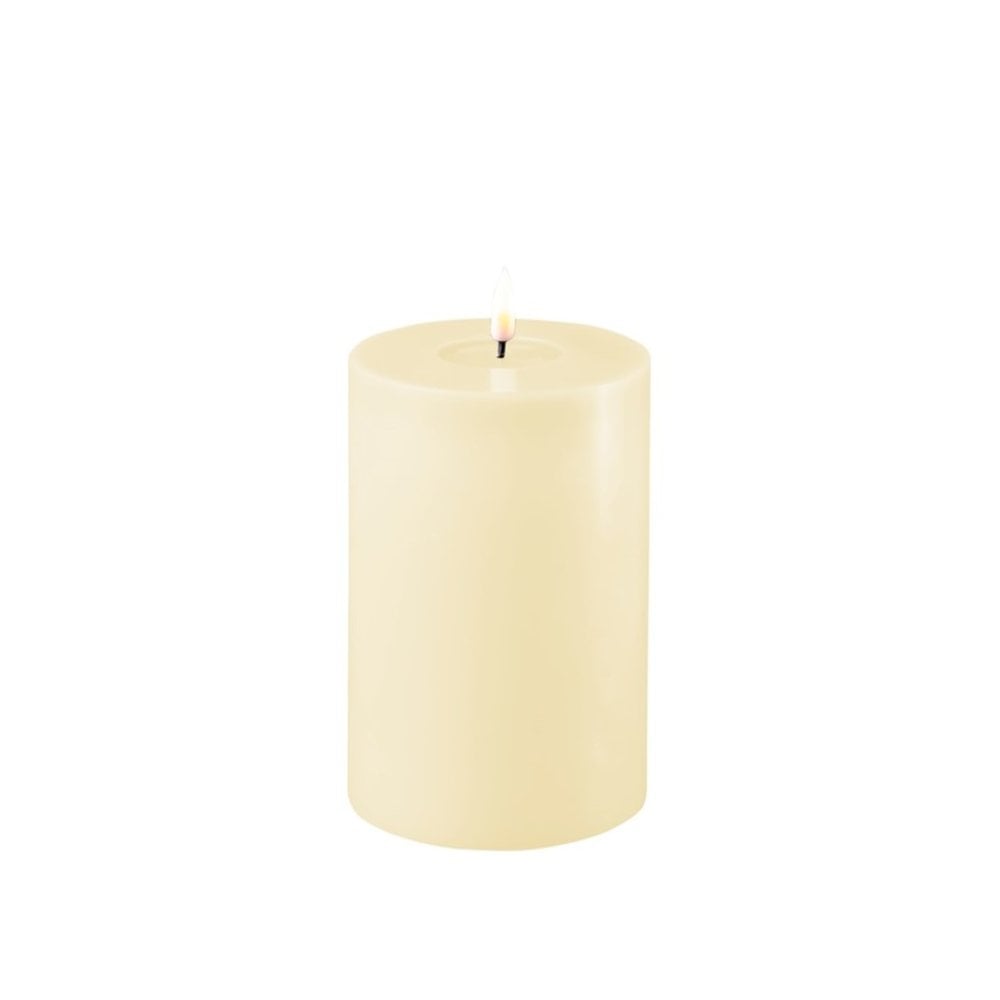 Deluxe Homeart Cream LED Candle 10 x 15cm