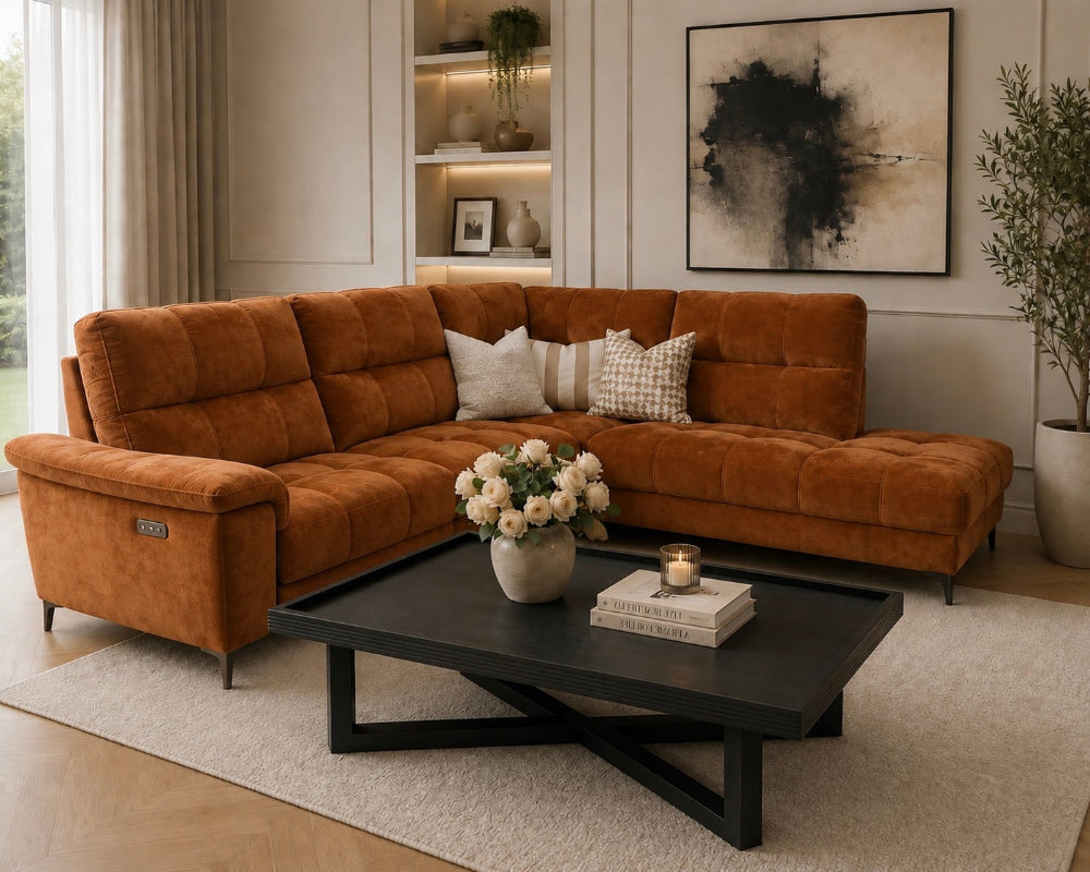 Jupiter Chaise Electric Recliner Corner Sofa Right Facing