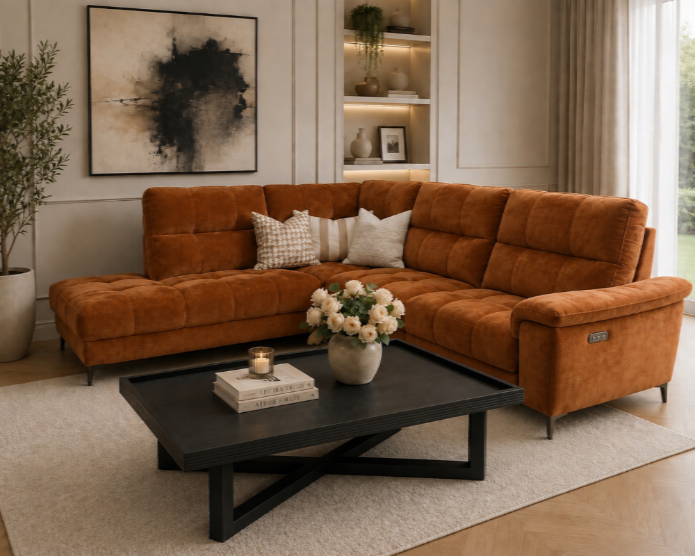 Jupiter Chaise Electric Recliner Corner Sofa Left Facing