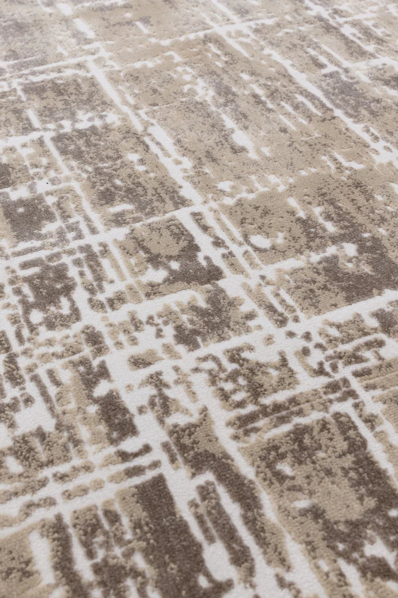 Kuza Abstract Beige Rug by Asiatic