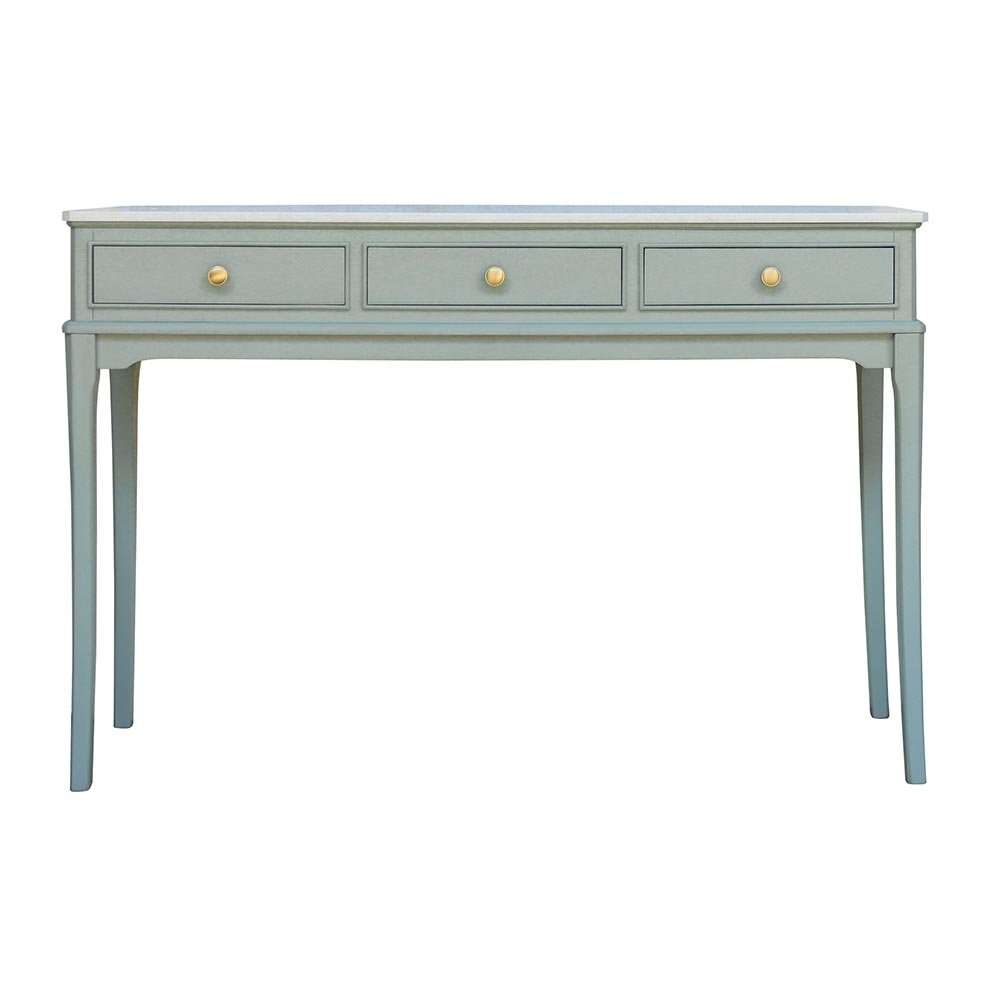 Monroe 3 Drawer Console with Sage Marble