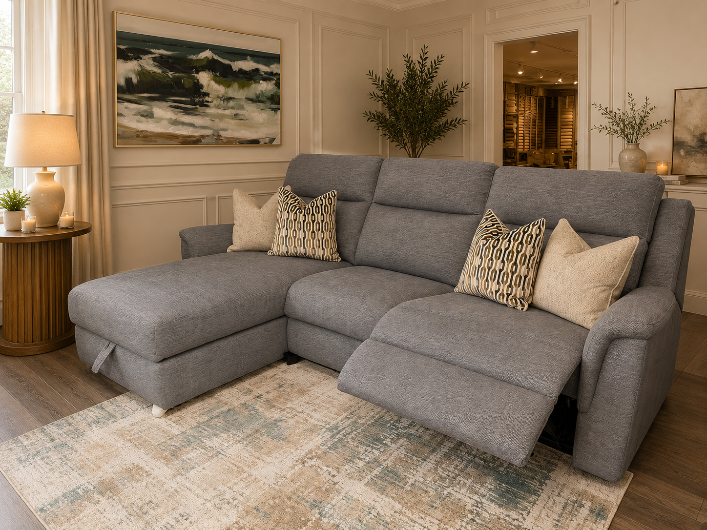 Thomas Chaise Electric Sofa with Storage