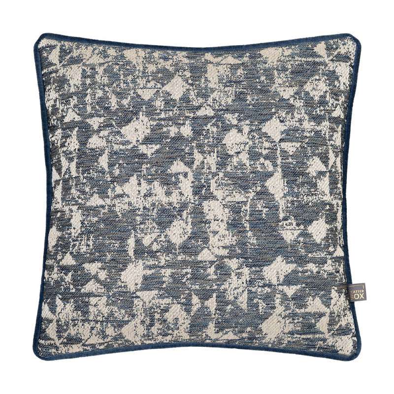 Scatter Box Joni 43x43cm Cushion, Blue/Silver