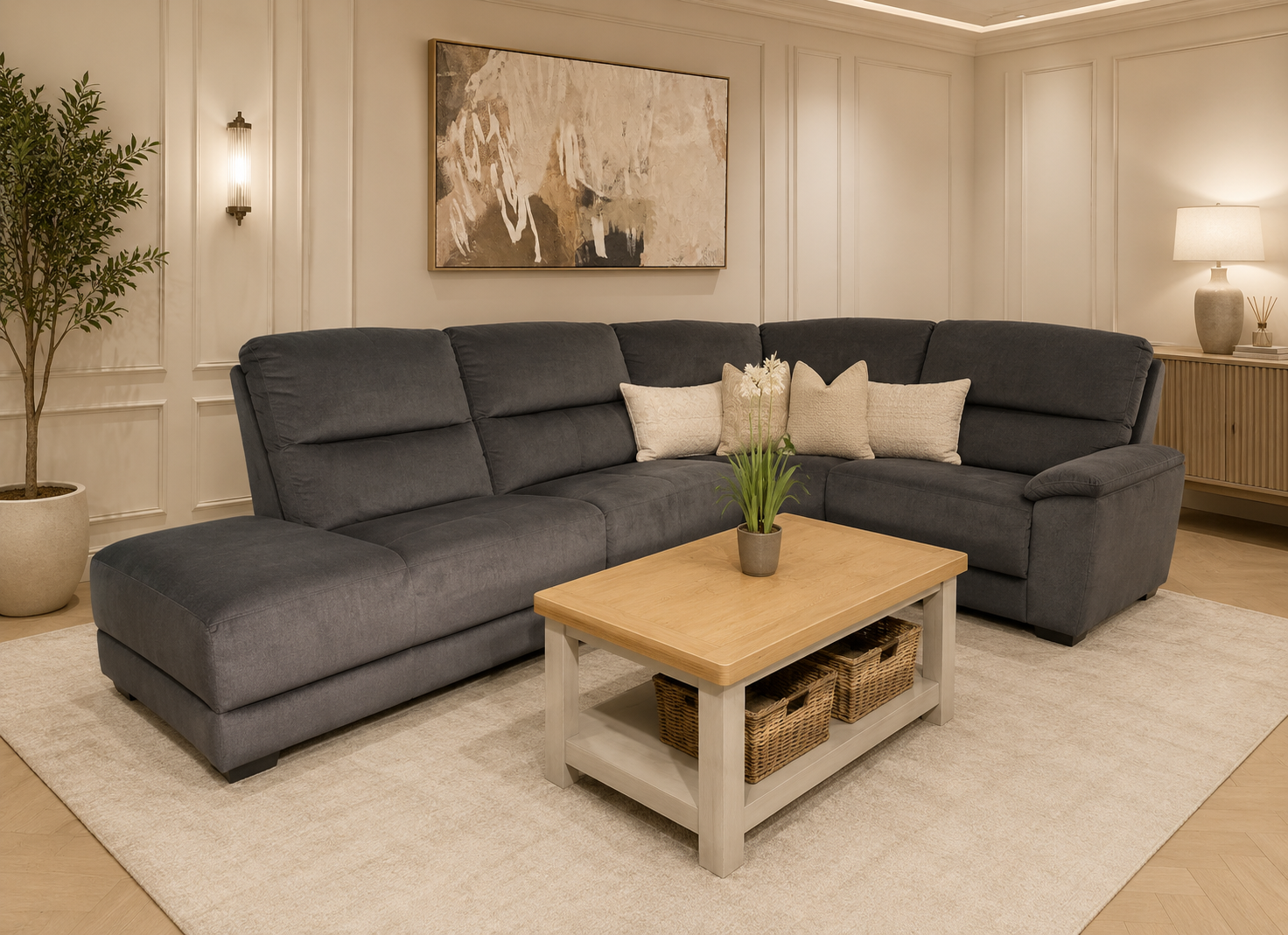 Julianna Electric Right Hand Facing Recliner Corner Sofa