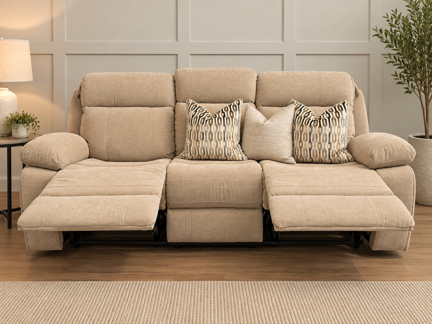 Ella 3 Seater Recliner Sapphire